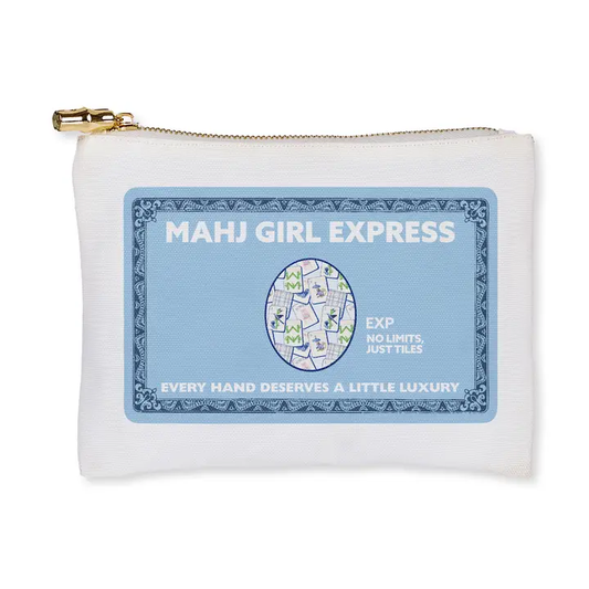 Flat Zip Pouch - Mahj Girl Express