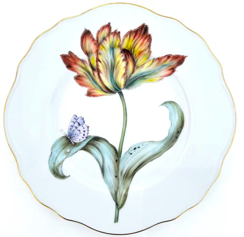 Botanical Treasures - Salad Plate - Yellow French Tulip - 8"