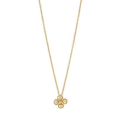 Berry - Clover Station Necklace - 16" - Gold
