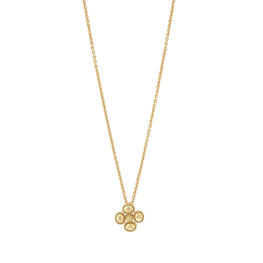 Berry - Clover Station Necklace - 16" - Gold