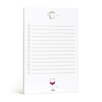 Notepad - Start (Coffee) & Finish (Wine)