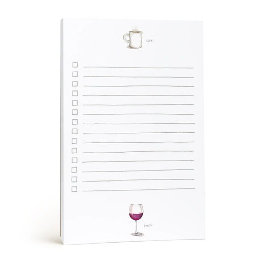 Notepad - Start (Coffee) & Finish (Wine)