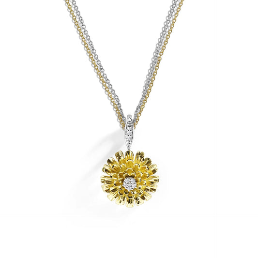 MAR-N Dandelion Flower Necklace 18K&SS