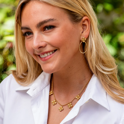 Berry - Clover Multi-Station Necklace - 16" - Gold