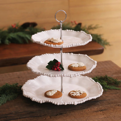 Vida - Alegria - Triple Tiered Server - White