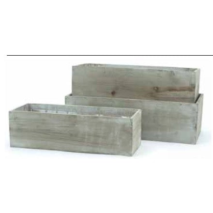 RFN Rectangle Whitewashed Window Box - Large 18"