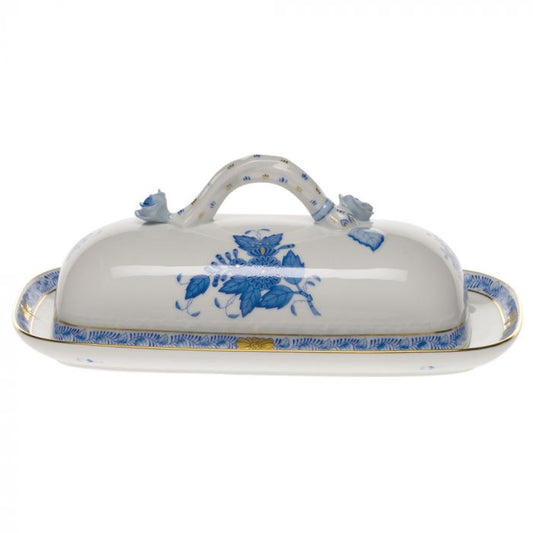 Chinese Bouquet - Blue - Butter Dish with Branch