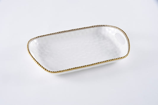 PPB Golden Salerno - Rectangle Tray with Handles (2702WG)