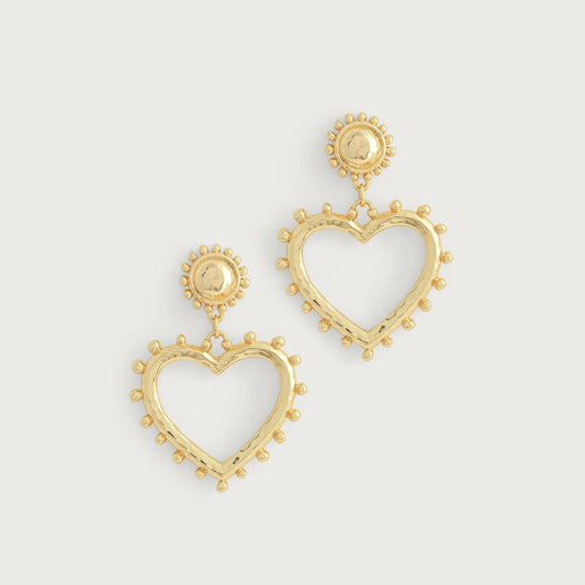 AAJ E Heart Drop Earrings