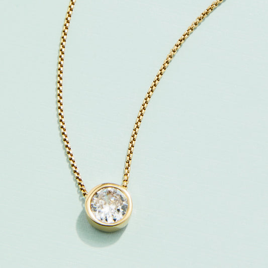 SPT N Lighthouse Necklace - Gold - CZ 18"