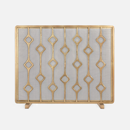 Webster Fireplace Screen in Brass 40"Lx9"Wx31"H