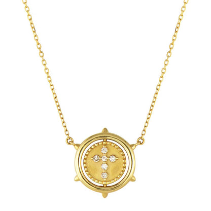 TSJ N - Cross/Archangel Michael Double Sided Flip Necklace