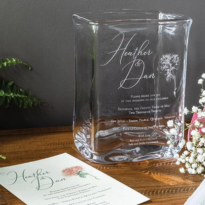 SMP Weston - Engraved Wedding Invitation Vase 8.5"