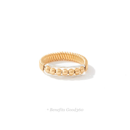 RDJ Power of Prayer Ring - Mirror - Gold Beads -