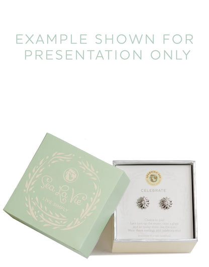 SPT E Have Faith Gold Stud Earrings