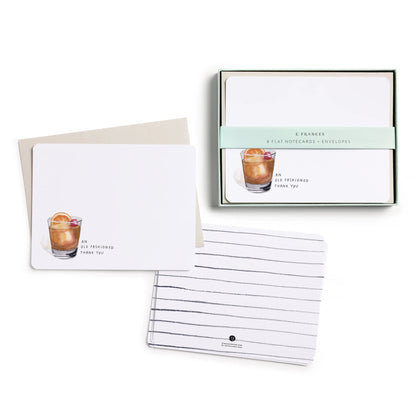 Boxed Notecards - Old Fashioned Flat Notes - 8ct