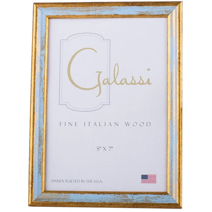 148 - Florentine Blue & Gold Frame -