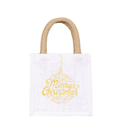 Merry Ornament Script Petite Gift Tote