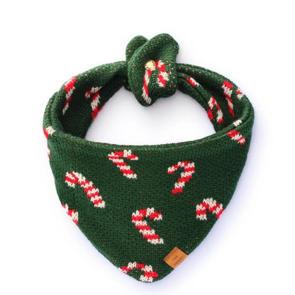 Pet Bandana - Candy Cane Knit -