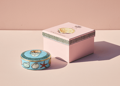 Il Viaggio Di Nettuno - Sea Blue - Round Box w/Cover 5"