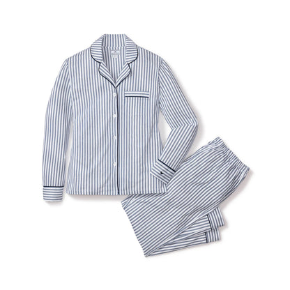 Women's Pima Classic Pajama Set - Navy French Ticking