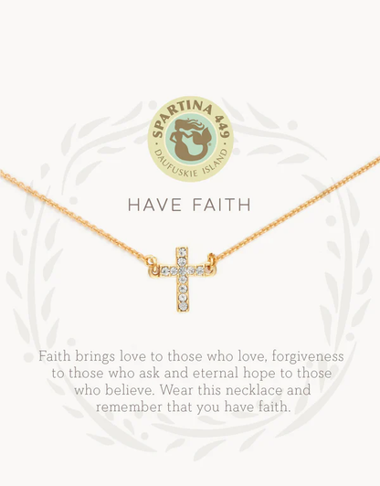 SPT N Sea La Vie Necklace - Have Faith/Cross - 18"