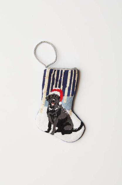 Bauble Stocking - Woodland Frolic - Black Lab