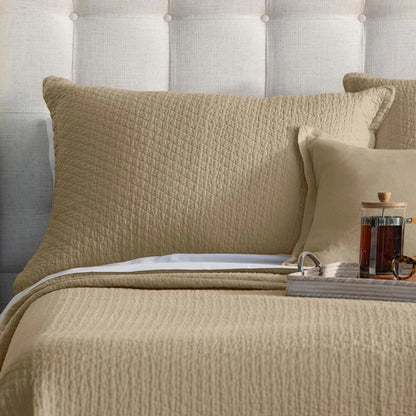 Dawn - Diamond Quilted - Luxe Euro Pillow - Croissant 27x36