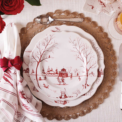 JLK Country Estate - Winter Frolic - Ruby - Dinner Plate 11"