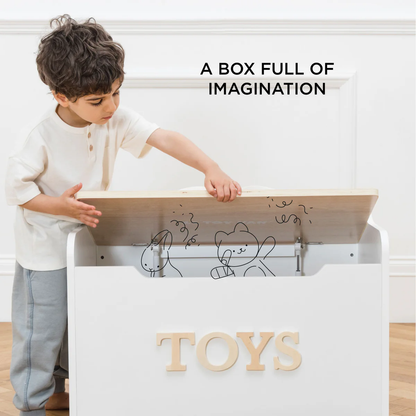 Wooden Toy Storage Box 27x17x21