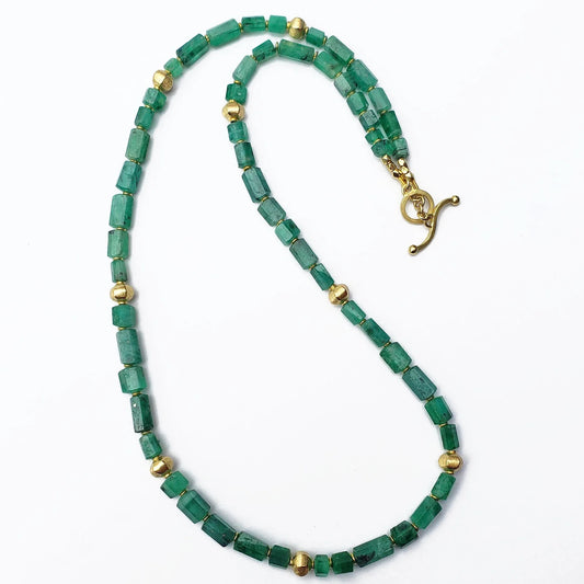 Emerald Crystal Bead Necklace