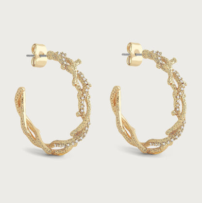 Coral - Hoop Earrings