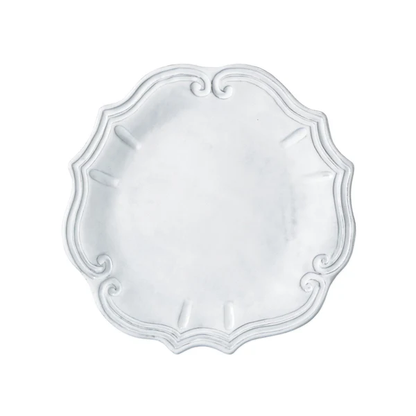 Incanto - White - Baroque European Dinner Plate 10.75"