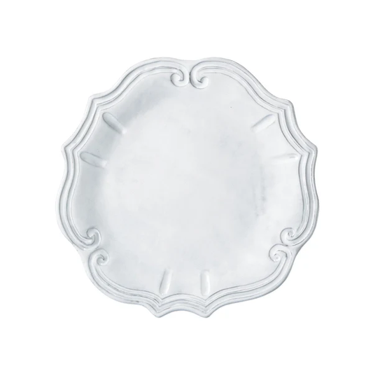 Incanto - White - Baroque European Dinner Plate 10.75"