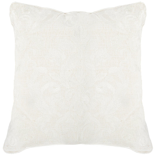 Ivory Basket Weave Pillow - 22x22