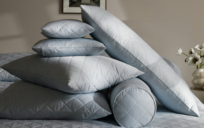 Jasper - Quilted Bolster Pillow - Green