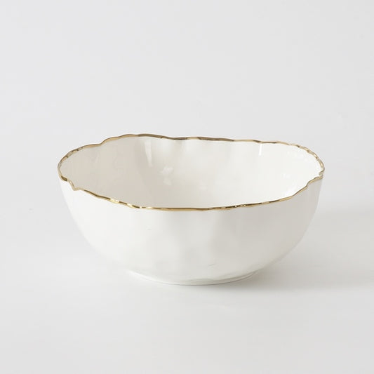 PPB Portofino - Medium Bowl 9" - Gold Edge (0007WG)
