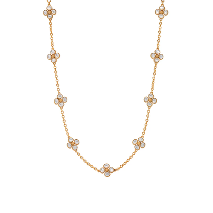 Berry - Clover Double Sided Necklace - 16" - MOP