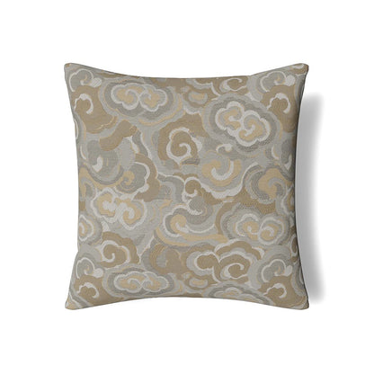 Lucky Clouds Pillow in Gold & Silver - 22x22