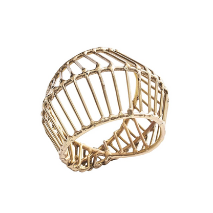 KSB Brass Cage Napkin Ring in Gold