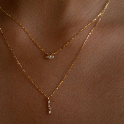 JKD N - Diamond Dolce Necklace; 14kt YG