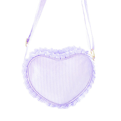 Heart Purse - Seersucker Lavender