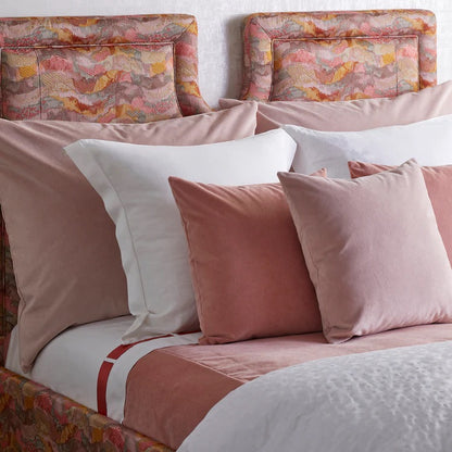 Fresco Velvet Pillow - Rhubarb 36" X 30"