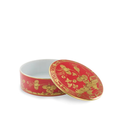 Tesori Collection - Rubrum - Large Round Trinket Box 5.2"