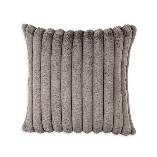 Mondo - Large Square Pillow - Granite Faux Fur 24x24