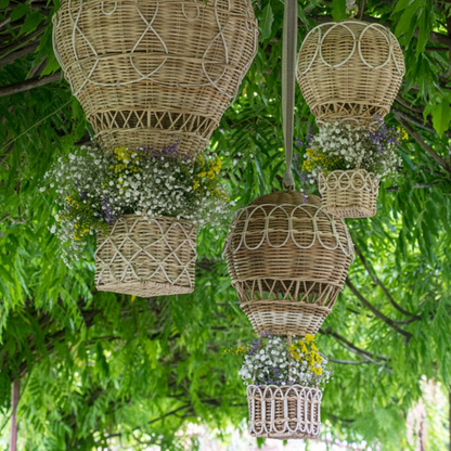 Provence Rattan - Whitewash - Hot Air Balloon - Medium 20"