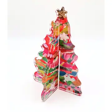 LDN 3-D Adorned Christmas Tree Collection - Red