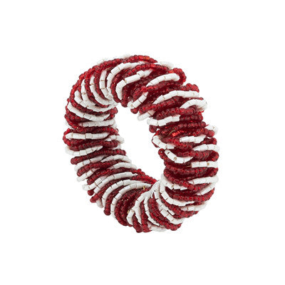 Beaded Candy Cane Napkin Ring