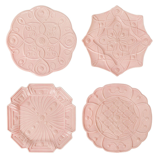 JLK Jardins du Monde - Blush - Salad Plate - Assorted Set/4