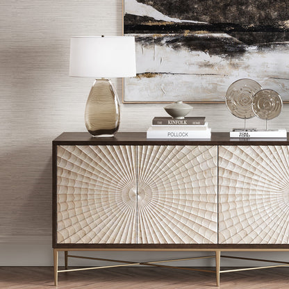 Albion Table Lamp w/Off-White Oval Shade